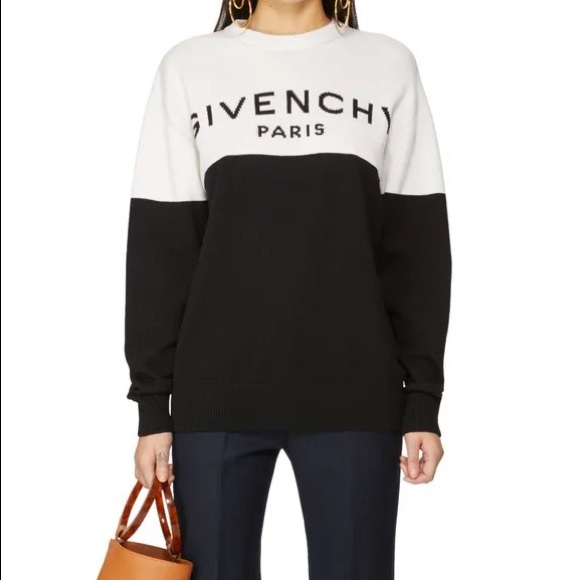 Givenchy black two tone cashmere sweater size S - Picture 3 of 12